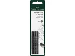 Houtskool Faber-Castell Pitt Monochrome geperst S 3 st. blister