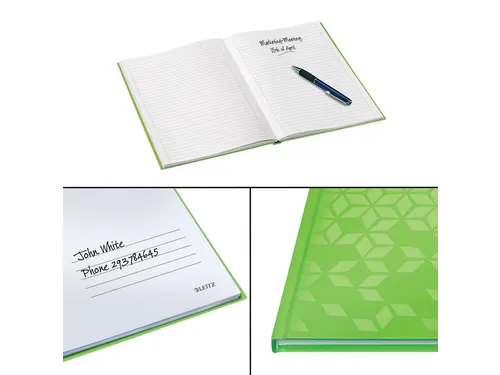 Notitieboek Leitz WOW A4 lijn groen