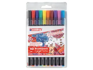 Brushpen edding 1340 assorti tangle etui à 10st - 1