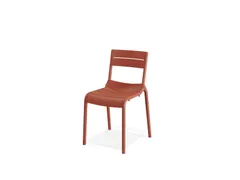 stapelstoel,4voeten terracotta,standaardzitting PP terracotta