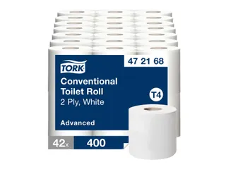Toiletpapier Tork 472168 T4 Advanced 2-laags 400 vel wit - 1