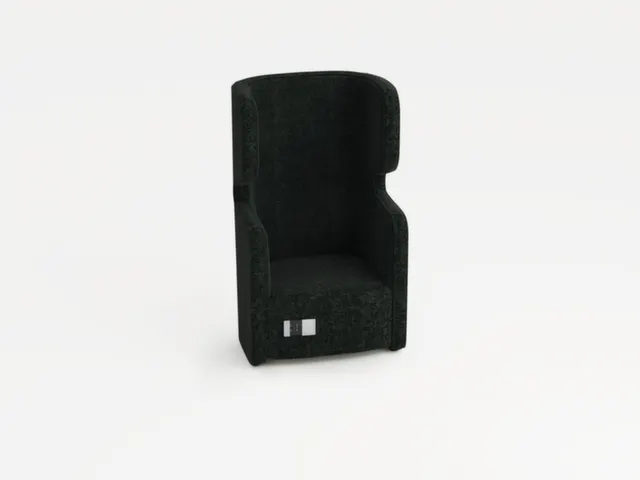 fauteuil,1 sièges,insonorisant,tissu anthracite,HxlxP 1330x860x760mm