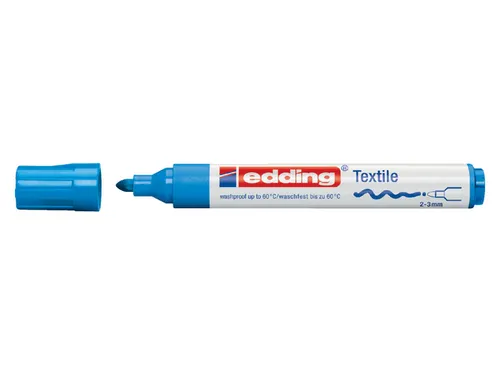 Viltstift edding 4500 textiel rond lichtblauw 2-3mm