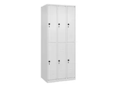 dubbeldekse locker,HxBxD 1850x750x500mm,3x2vak.,vak B 250mm