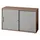 Schuifdeurkast Hxbxd 1100X1200X400Mm 3 Oh Kastromp/front Noten/zilver