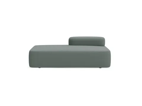 Poefmodule Rocada Volga-E 184x62x92cm royaal grijs