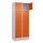 lockerkast,HxBxD 1950x800x500mm,2x5vakken,vak B 400mm,cil.-slot,sokkel