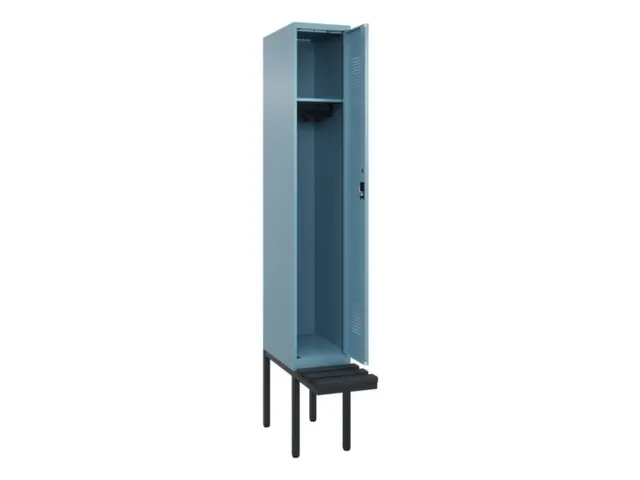 locker met bank,HxBxD 2120x300x815mm,1vak,vak B 300mm,cilinderslot