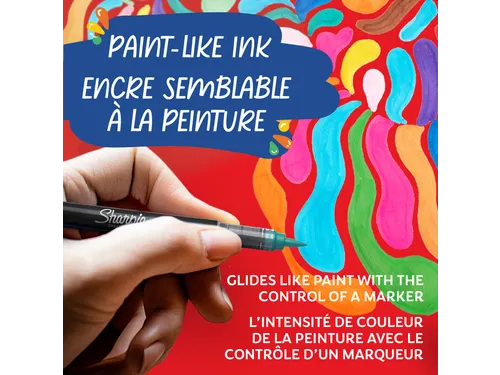 Viltstift Sharpie Creatieve marker zwart wit blister à 2 stuks