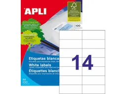 Witte Etiketten 105 X 424 Mm (Bxh) 1.400 Stuks (1277)