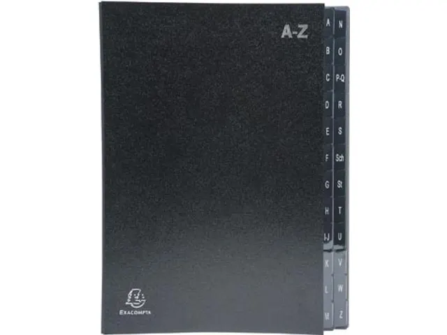 trieur Ordonator 24 compartiments avec onglets A-Z, noir