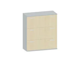 hangmappenkast 1150x1000x430mm 3hangmappenframes Onyx+Esdoorn