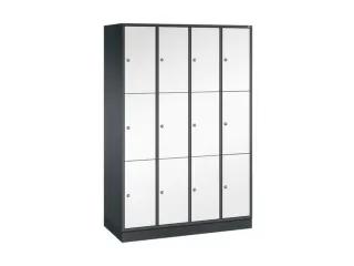 lockerkast,HxBxD 1950x1220x500mm,4x3vakken,cil.-slot,sokkel - 2
