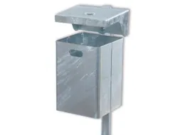 Combi-asbak vast te schroeven 40 liter 420x300x300mm afdak verzinkt
