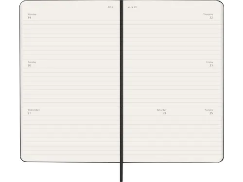 Agenda 2027 Moleskine 12M Planner Weekly 7dag/2pagina's large hc black