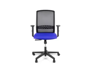Bureaustoel EN1335 Linea Tekna 01 zwart/blauw met 2D armleuning - 2