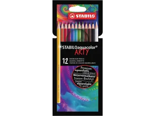 Kleurpotloden STABILO 1624 aquacolor Arty assorti etui à 12 stuks - 1