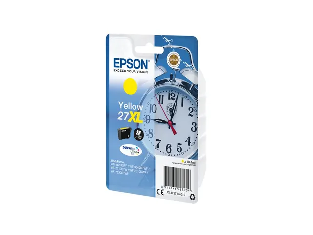 Inktcartridge Epson 27XL T2714 geel HC C13T27144012