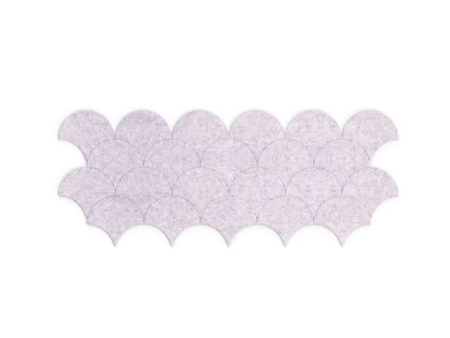 Akoestische PET-vilt Japanse Golf tegels lichtgrijs 30x26cm 22 stuks