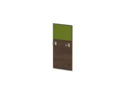baliepaneel bureau aanbouw links 600mm NV bruin hickory BN7048-groen