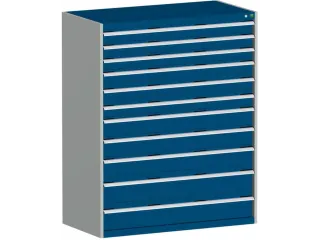 ladekast HxBxD 1600x1300x650mm 11laden zware lasten RAL7035 RAL5010 - 2
