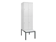 armoire vestiaire avec banc à deux niveaux HxlxP 2120x600x815mm