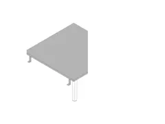 angle de liaison 90 ° HxlxP 680-760x840x840mm p. 4 pieds panneau gri