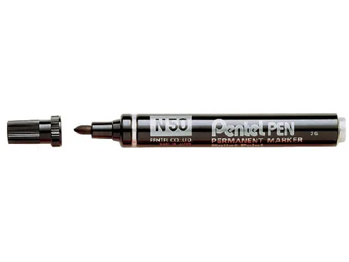 Viltstift Pentel N50 rond zwart 1.5-3mm