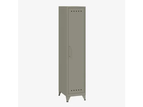 garderobekast,HxBxD 1800x380x510mm,1vak,4voeten,romp lichtgrijs