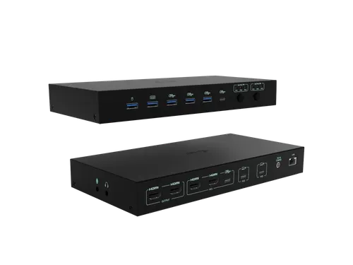 i-tec USB-C KVM Dock PRO for Three Hosts, Dual Video, with 2x Power De
