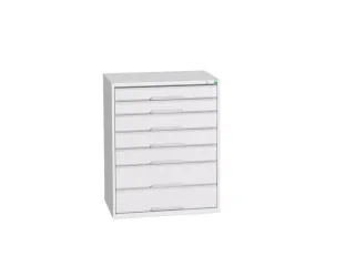 ladekast HxBxD 1000x800x550mm 7laden romp RAL7035 front RAL7035 - 1