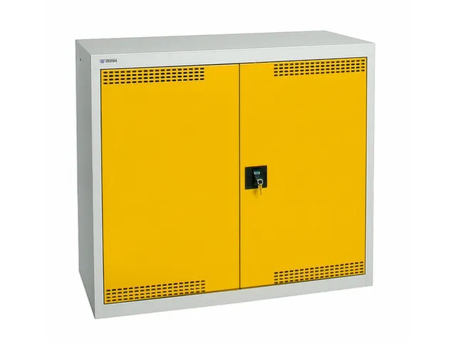 Milieukast Plaatstaal Grijs Geel Ventilatie 900x1000x500mm