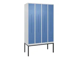 Z-garderobekast,HxBxD 2120x1200x500mm,vak B 150/300mm,cil.-slot