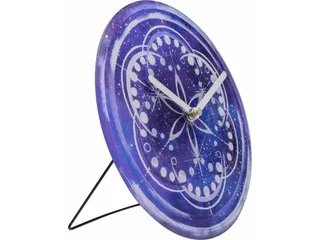 Tafelklok Nextime dia 20cm indigo glas Cosmo Indigo Tafel - 1