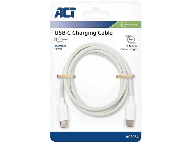 Kabel ACT 2.0 USB-C 240W 1 meter wit