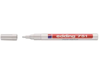 Viltstift edding 751 lakmarker rond wit 1-2mm blister - 2