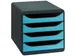 Big-box Classic Ladenblok 4 Laden A4+ Grijs Baby Blauw