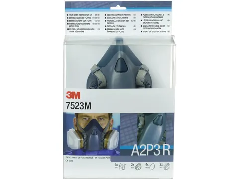 3M 7523M starterskit voor halfgelaatsmaskers met A2-P3 R filtercombina