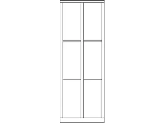 lockerkast,HxBxD 1850x800x500mm,2x3vakken,RAL7035,front RAL7016 - 5