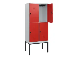 dubbeldekse locker,HxBxD 1950x800x500mm,2x2vak.,vak B 400mm - 2