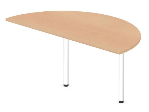 aanbouwtafel,i.h.v.,HxBxD 720-840x1600x800mm,halfrond,NE-esdoorn