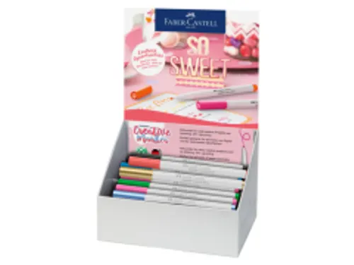 Marker creatief Faber-Castell Goldfaber brushpunt B display a 50 stuks
