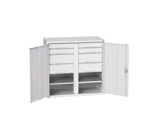 universele kast,HxBxD 1000x1050x550mm,2xStalen bodem,8lade(n)
