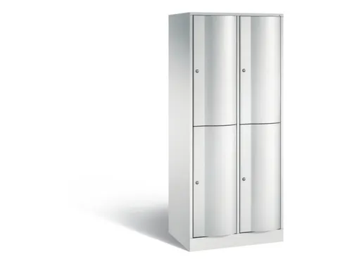 lockerkast cil.slot 1950x770x540mm 2x2 vakken RAL7035 front RAL7035