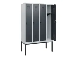 schoollocker,HxBxD 1950x1200x500mm,4vak,vak B 300mm,draaigrendel