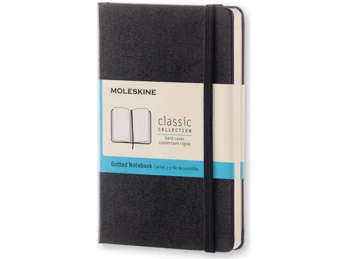 Notitieboek Moleskine pocket 90x140mm dots hard cover zwart