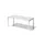 bureau HxBxD 740x1800x800mm blad grijswit 4-voeten verkeerswit