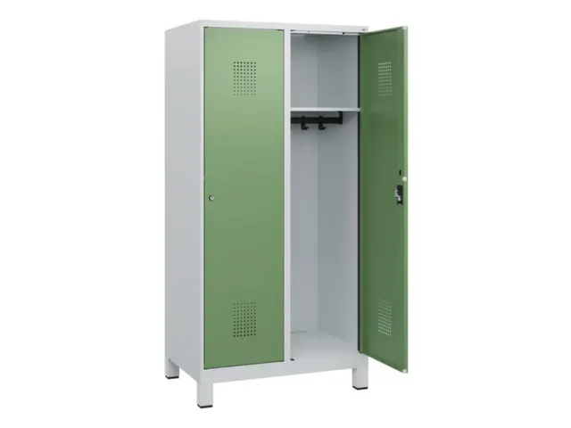 schoollocker,HxBxD 1630x800x500mm,2vak,vak B 400mm,cil.-slot,voeten