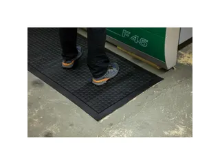 werkplek-vloerbedekking,enkele mat,HxLxB 13x900x600mm,rubber,genopt - 1