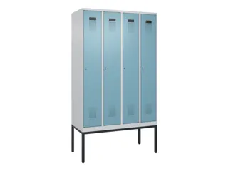 locker,HxBxD 2120x1200x500mm,4vak,vak B 300mm,cil.-slot,voetonderstel - 2